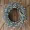 18inch Artificial Forsythia Flower Wreath, All Year Around Wreath for Front Door, Wedding Window Home Wall Indoor Front Door Decor (Blue, 18in)